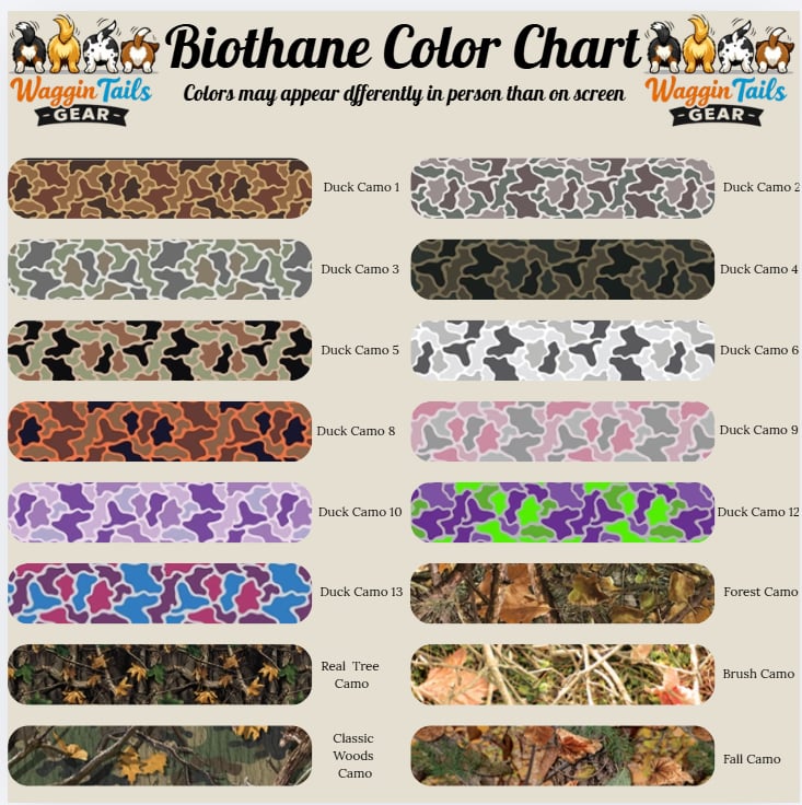 Camo Biothane Dog Collars